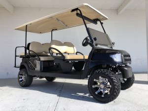 Black Alpha Club Car Precedent Limo Six Passenger Golf Cart 03